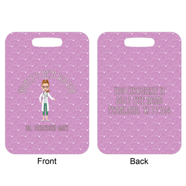 Doctor Avatar Aluminum Luggage Tag (Front + Back)