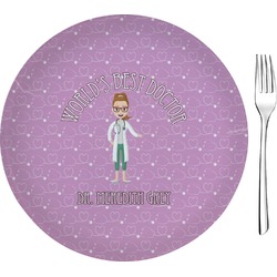 Doctor Avatar 8" Glass Appetizer / Dessert Plates - Single or Set (Personalized)