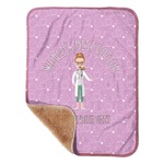 Doctor Avatar Sherpa Baby Blanket - 30" x 40" w/ Name or Text