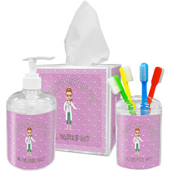 Doctor Avatar Acrylic Bathroom Accessories Set w/ Name or Text