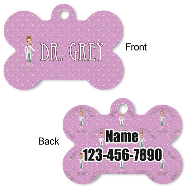 Doctor Avatar Bone Shaped Dog ID Tag - Large - Approval