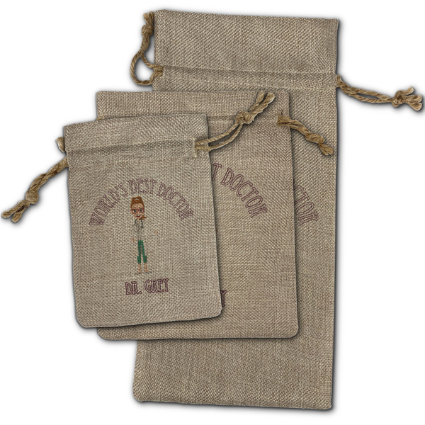 Doctor Avatar Burlap Gift Bags - (PARENT MAIN) All Three