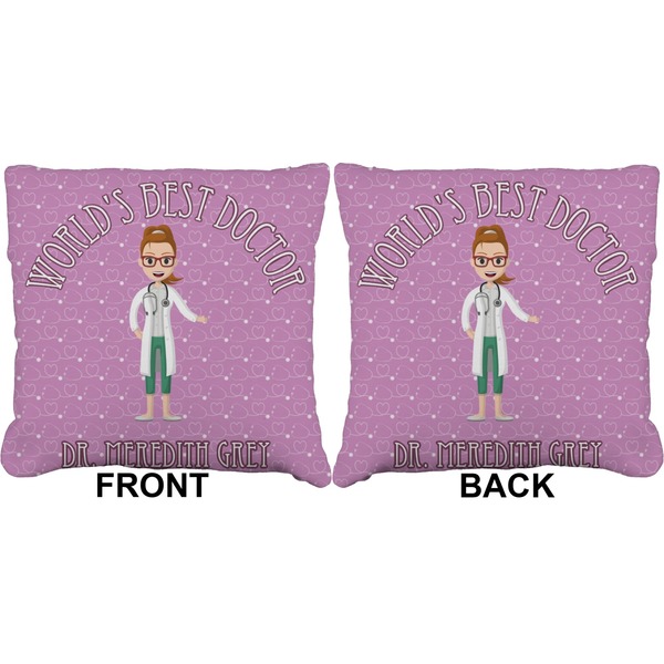 Doctor Avatar Burlap Pillow Approval