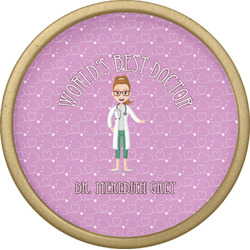 Doctor Avatar Cabinet Knob - Gold (Personalized)