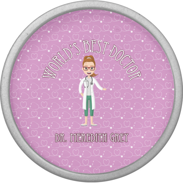 Doctor Avatar Cabinet Knob - Nickel - Front