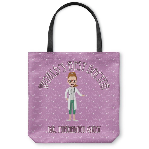 Custom Doctor Avatar Canvas Tote Bag - Large - 18"x18" (Personalized)