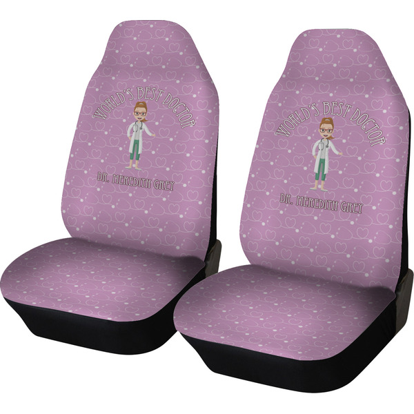 Custom Doctor Avatar Car Seat Covers (Set of Two) (Personalized)