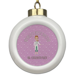 Doctor Avatar Ceramic Ball Ornament (Personalized)