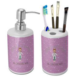 Doctor Avatar Ceramic Bathroom Accessories Set (Personalized)
