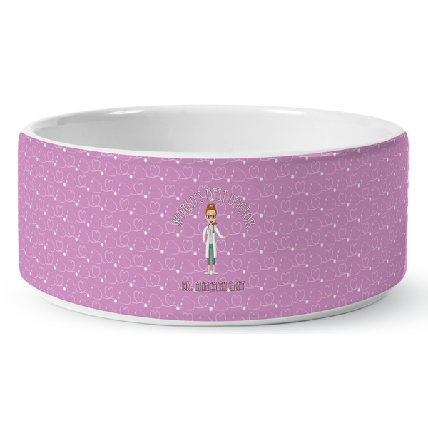 Doctor Avatar Ceramic Dog Bowl - Medium - Front