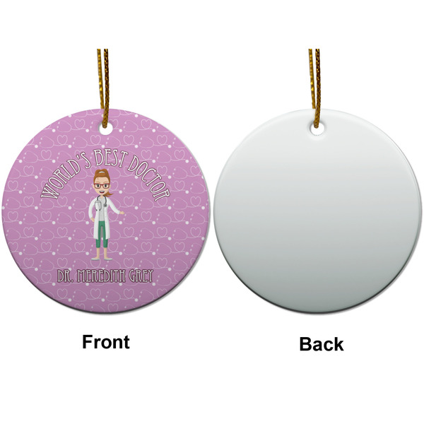 Doctor Avatar Ceramic Flat Ornament - Circle Front & Back (APPROVAL)