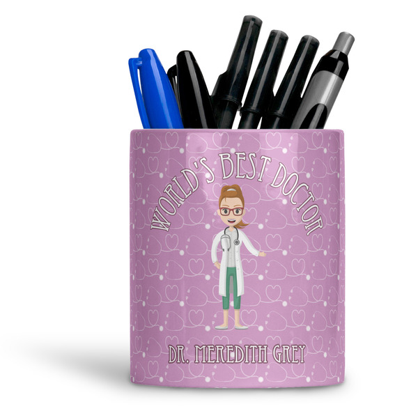 Custom Doctor Avatar Ceramic Pen Holder