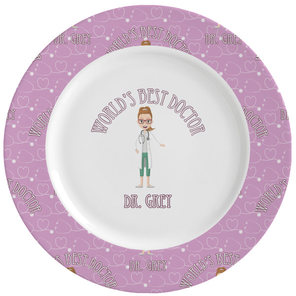 Custom Doctor Avatar Ceramic Dinner Plates (Set of 4) (Personalized)