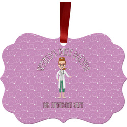 Doctor Avatar Metal Frame Ornament - Double Sided w/ Name or Text