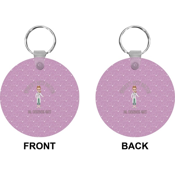 Doctor Avatar Circle Keychain (Front + Back)