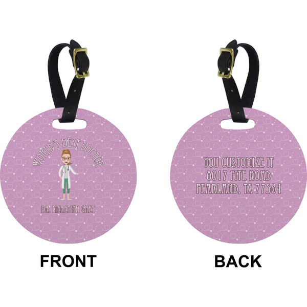 Doctor Avatar Circle Luggage Tag (Front + Back)