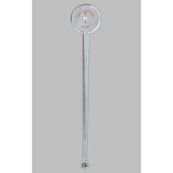 Doctor Avatar Clear Plastic 7" Stir Stick - Round - Single Stick