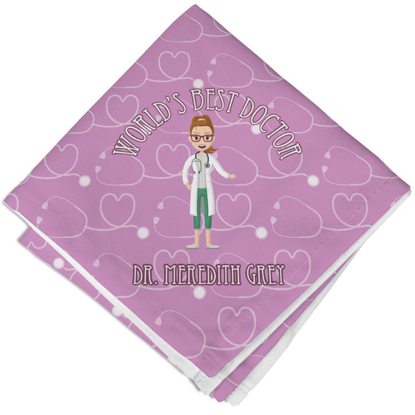 Custom Doctor Avatar Cloth Napkin w/ Name or Text