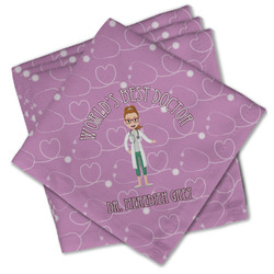 Doctor Avatar Cloth Cocktail Napkins - Set of 4 w/ Name or Text