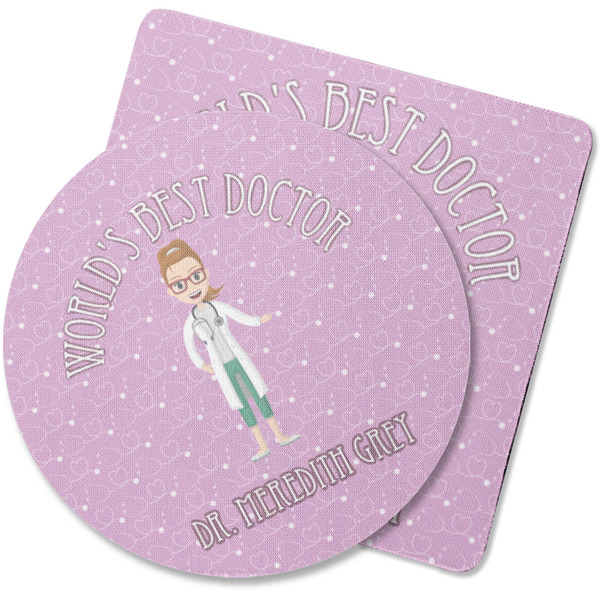 Custom Doctor Avatar Rubber Backed Coaster (Personalized)