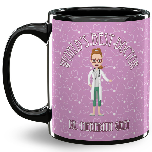 Custom Doctor Avatar 11 Oz Coffee Mug - Black (Personalized)