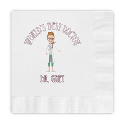 Doctor Avatar Embossed Decorative Napkins (Personalized)