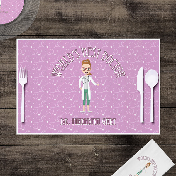 Doctor Avatar Disposable Paper Placemat - In Context