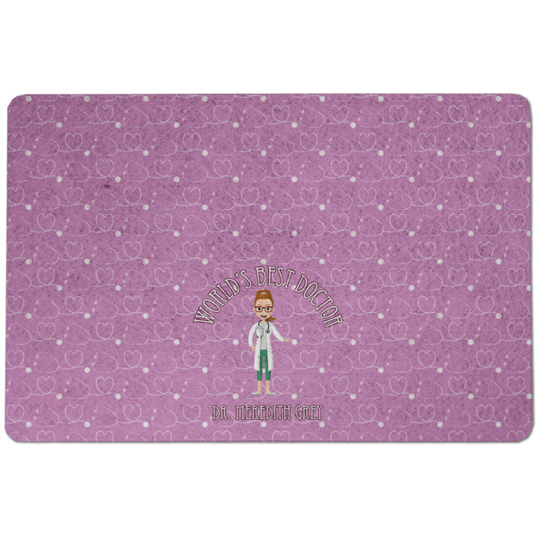 Custom Doctor Avatar Dog Food Mat w/ Name or Text