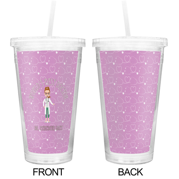 Doctor Avatar Double Wall Tumbler with Straw - Approval