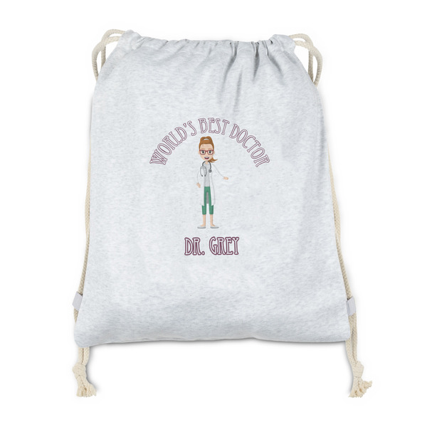 Custom Doctor Avatar Drawstring Backpack - Sweatshirt Fleece (Personalized)
