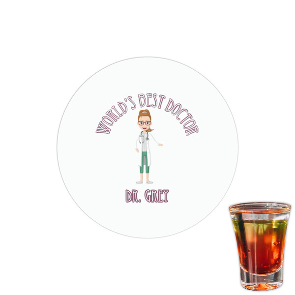 Custom Doctor Avatar Printed Drink Topper - 1.5" (Personalized)