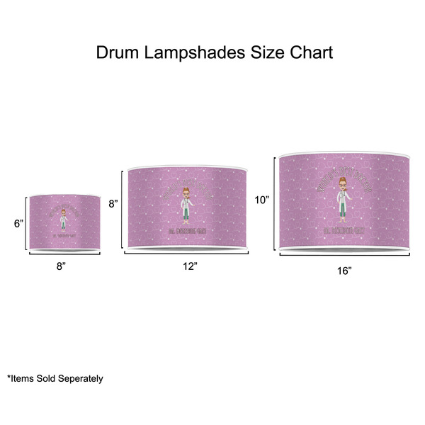 Doctor Avatar Drum Lampshades - Sizing Chart