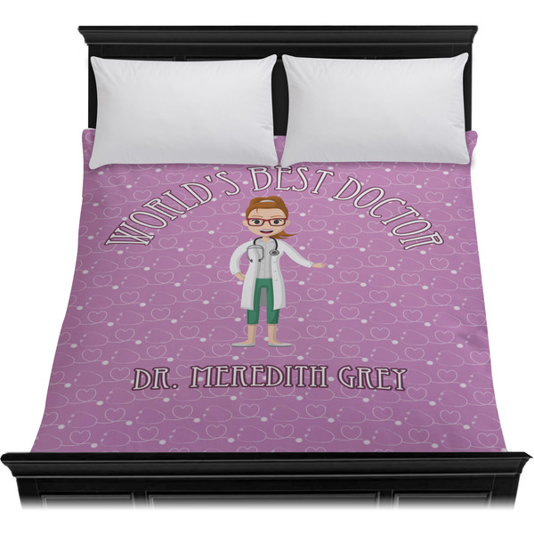 Doctor Avatar Duvet Cover - Queen - On Bed - No Prop