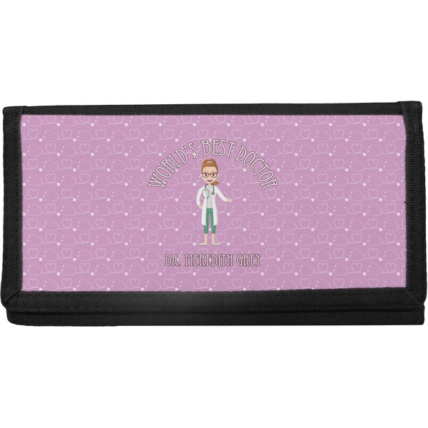 Custom Doctor Avatar Canvas Checkbook Cover (Personalized)