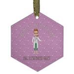 Doctor Avatar Flat Glass Ornament - Hexagon w/ Name or Text