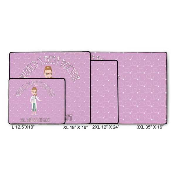 Doctor Avatar Gaming Mats - SIZE CHART