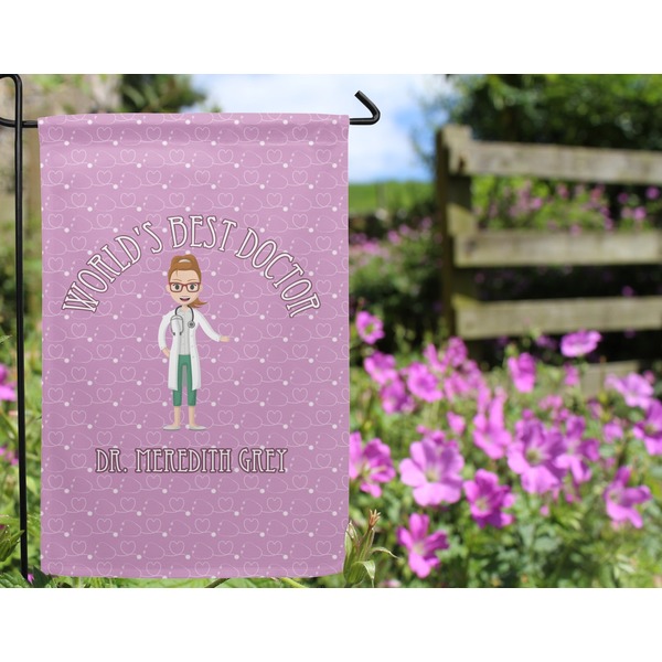 Doctor Avatar Garden Flag - Outside In Flowers