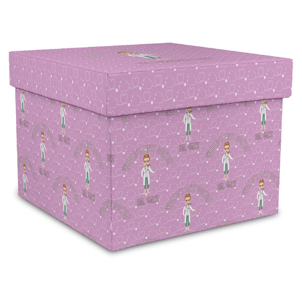 Custom Doctor Avatar Gift Box with Lid - Canvas Wrapped - X-Large (Personalized)
