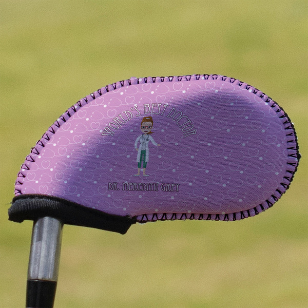 Custom Doctor Avatar Golf Club Iron Cover (Personalized)