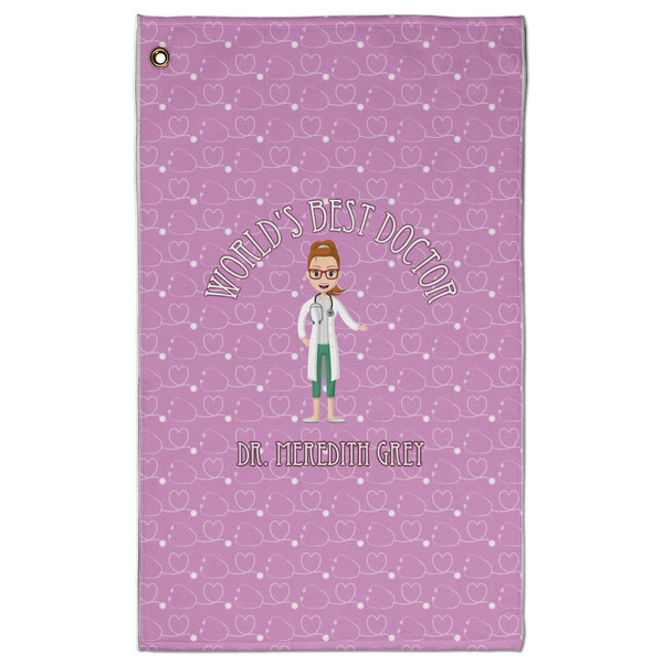 Custom Doctor Avatar Golf Towel - Poly-Cotton Blend w/ Name or Text
