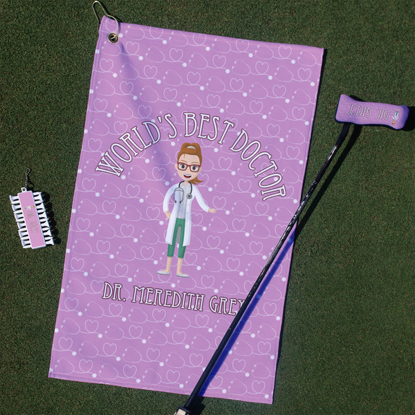 Custom Doctor Avatar Golf Towel Gift Set (Personalized)