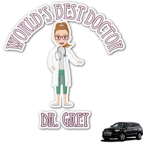 Custom Doctor Avatar Graphic Car Decal (Personalized)