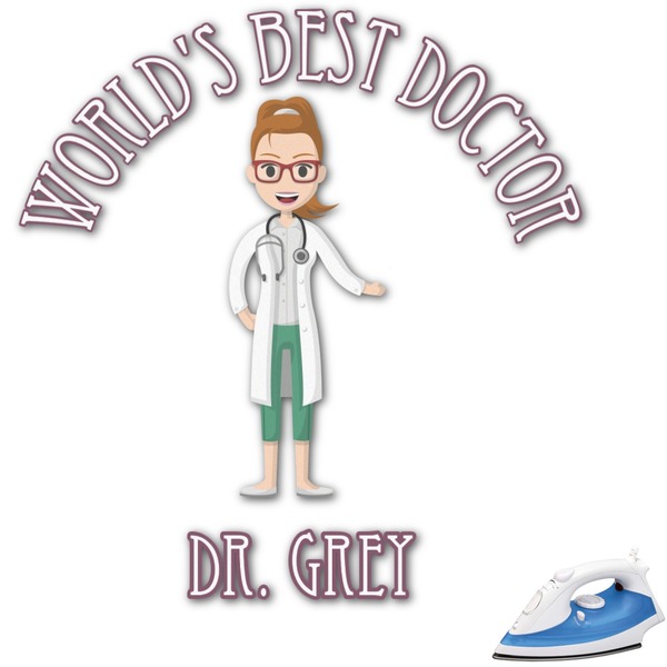 Custom Doctor Avatar Graphic Iron On Transfer (Personalized)