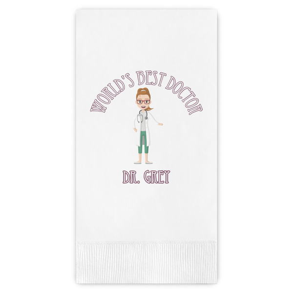 Custom Doctor Avatar Guest Napkins - Full Color - Embossed Edge (Personalized)