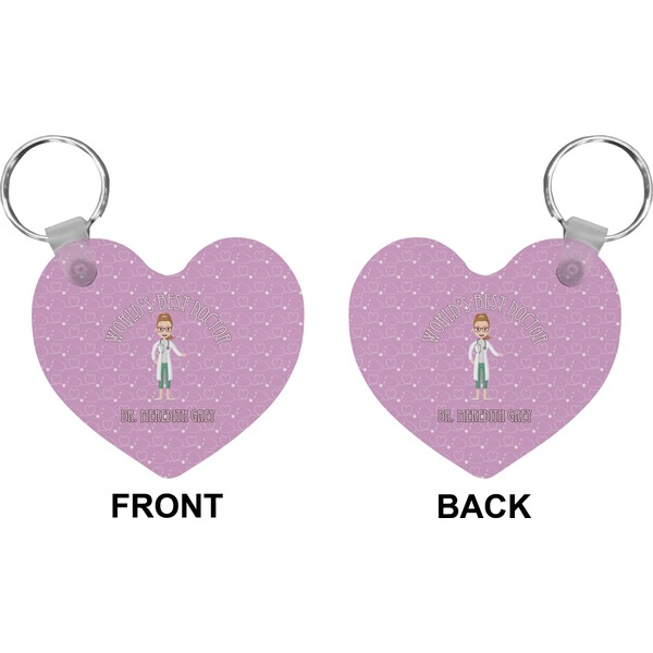 Doctor Avatar Heart Keychain (Front + Back)