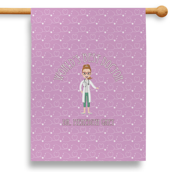 Custom Doctor Avatar 28" House Flag - Single Sided (Personalized)