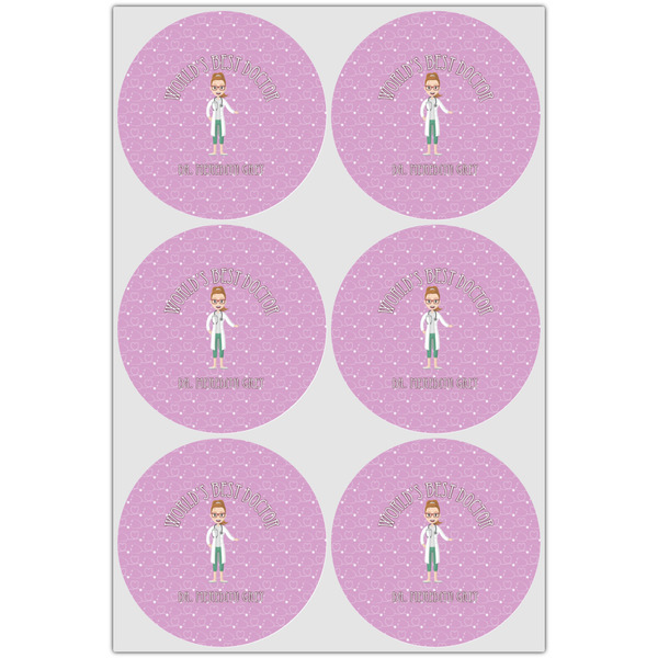 Doctor Avatar Icing Circle - Large - Set of 6
