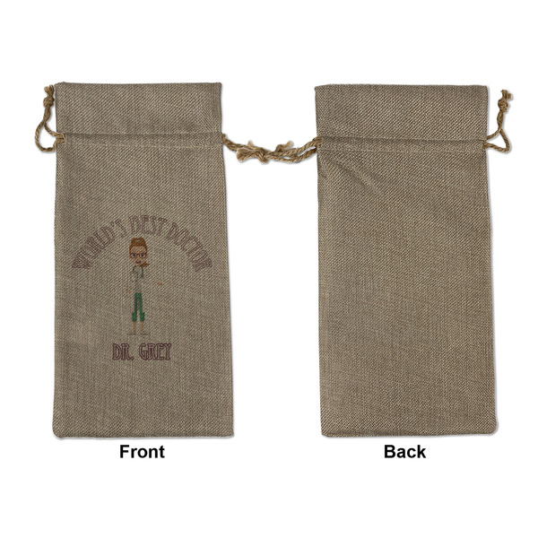 Doctor Avatar Large Burlap Gift Bags - Front Approval