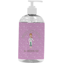 Doctor Avatar Plastic Soap / Lotion Dispenser (16 oz - Large - White) (Personalized)