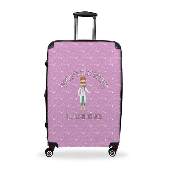 Custom Doctor Avatar Suitcase - 28" Large - Checked w/ Name or Text